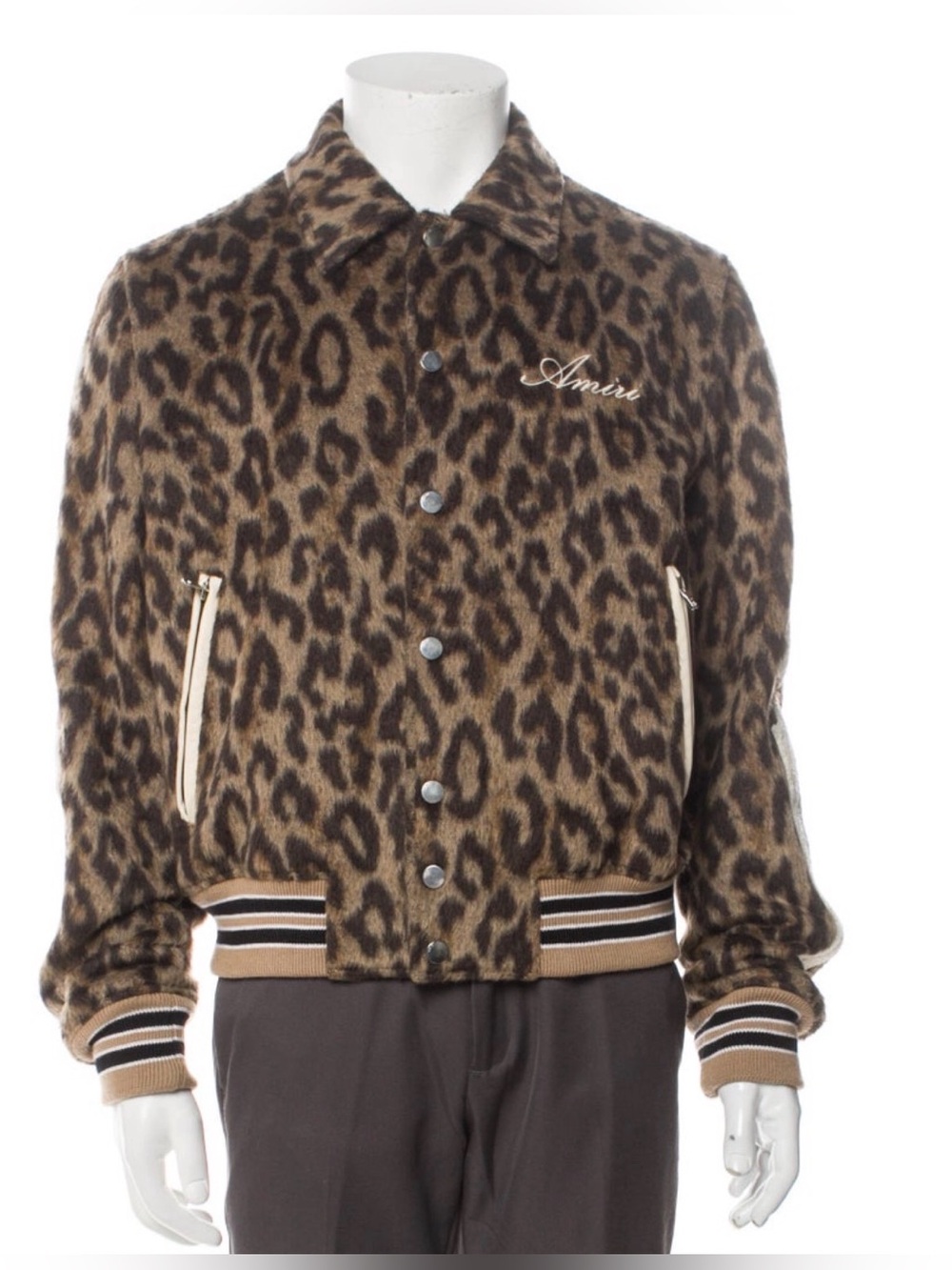 Amiri varsity jacket brown Large